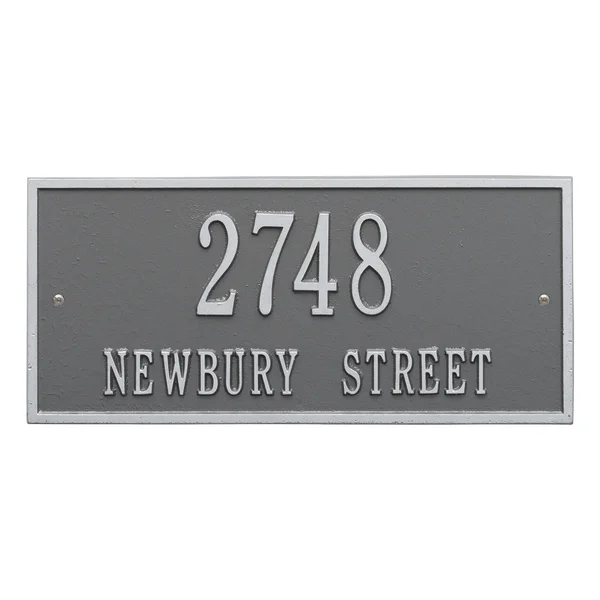 Whitehall Hartford - Standard Wall - Two Line Address Plaque ( Pewter/Silver)