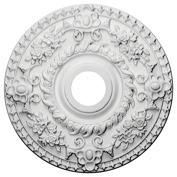 Ekena Millwork CM18ROPTF 18x22OD x 3 1/2x22ID x 1 1/2x22P Rose Ceiling Medallion (Fits Canopies Up to 7 1/4x22) - Hand-Painted Pa