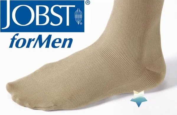 Jobst 115118 Mens 30-40 mmHg Closed Toe Knee High Support Socks - Size & Color- Brown Large
