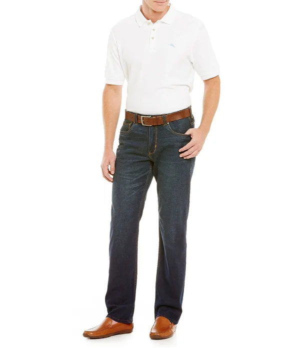 Men's Tommy Bahama Sand Straight Leg Jeans - Size 38 x 34 - Black