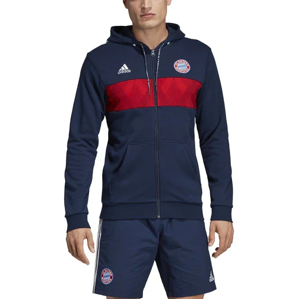 Bayern Munich Adidas Club Full-Zip Hoodie - Navy