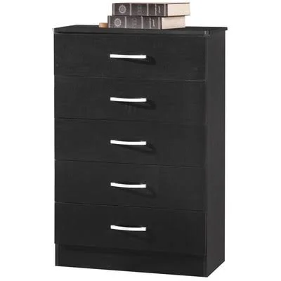Andover Mills Chester 5 Drawer Chest Finish: Black