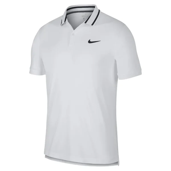 Nike NikeCourt Dry Polo Pique White/Black/Black, Men's, Size: XL