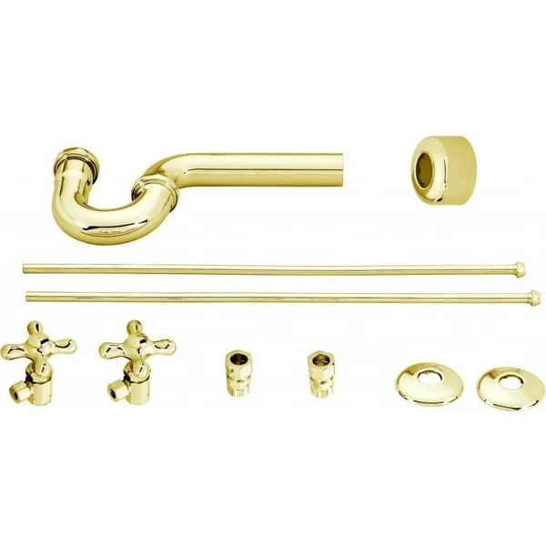 Westbrass d1838l-12 Traditional Pedestal Lavatory Kit - Cross Handles - Oil Rubbed Bronze