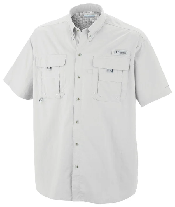 Columbia Men's PFG Bahama II Short Sleeve Shirt, White, LT