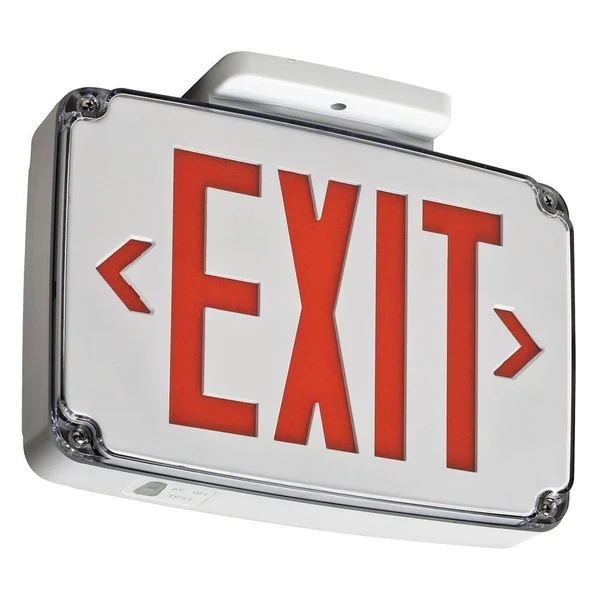 Lithonia Lighting WLTE W 1 R Wet Location Exit Sign - red, 1Side