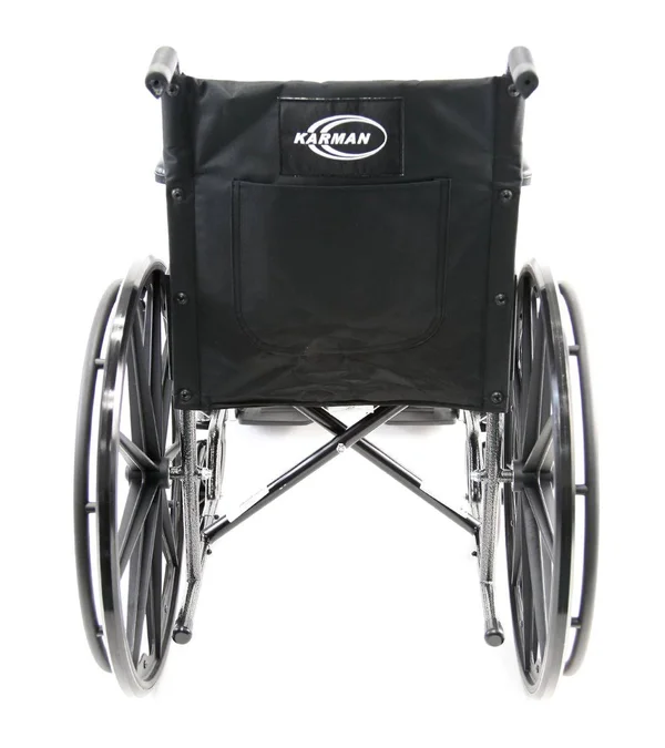 Karman LT-800T 18 inch Seat 34 lbs. Lightweight Steel Wheelchair with Fixed Armrest