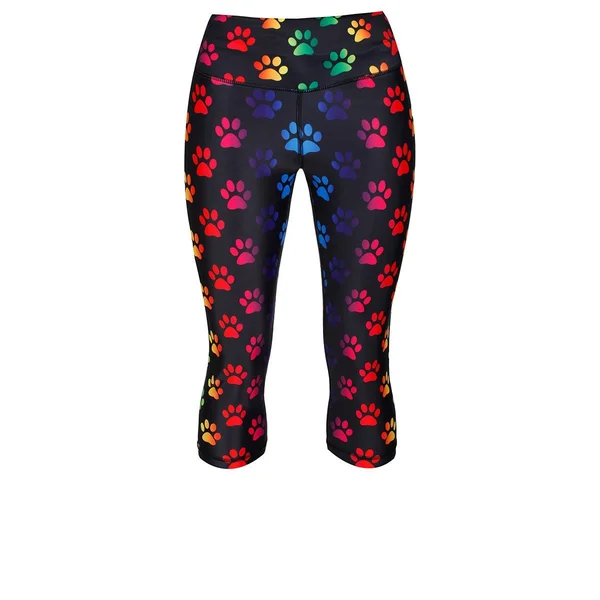 Tikiboo Rainbow Paw Print Capri, Tikiboo XXXL, Rainbow, Cropped Leggings