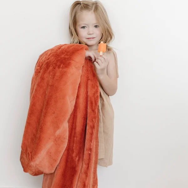 Tangerine Lush Extra Large Blanket