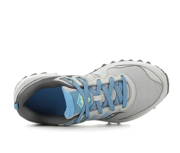 Women's Saucony Excursion TR 14 Trail Running Shoes in Grey/Blue/Yel Size 8 Wide
