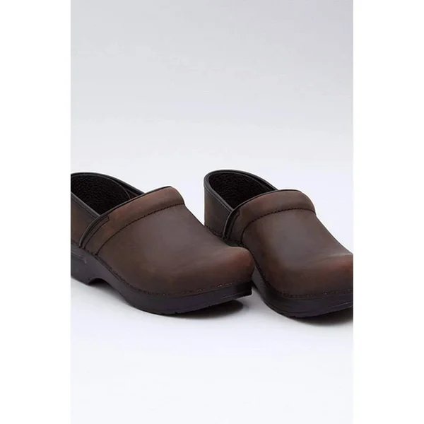 Dansko Professional (Antique Brown Oiled Leather) Men's Clog Shoes