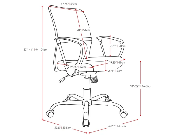CorLiving Workspace Office Chair with Contoured Blue Mesh Back