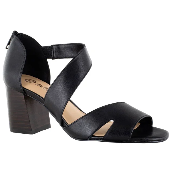 Bella Vita Korrine Women's Sandals Black Leather : 6.5 Wide