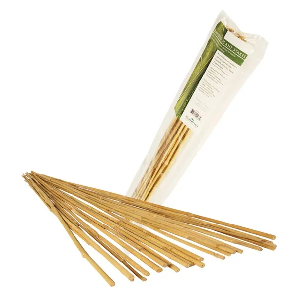 Hydrofarm HGBB8 Natural Bamboo Stakes - 8& - 25 pack