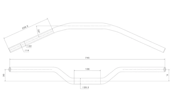 Rizoma Tapered Handlebars - Black