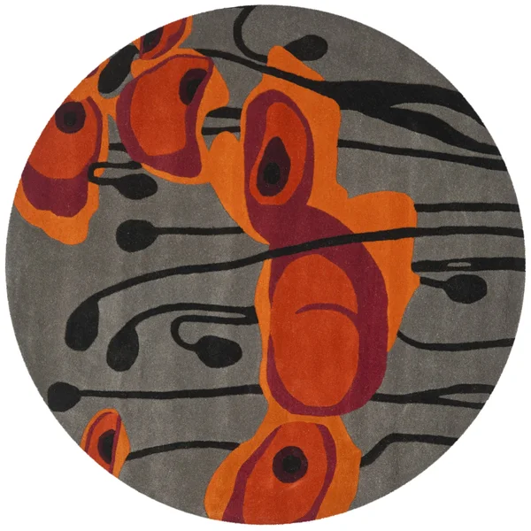Safavieh Soho Rug SOH853B Grey, Orange, 2& 6x22 x 6&