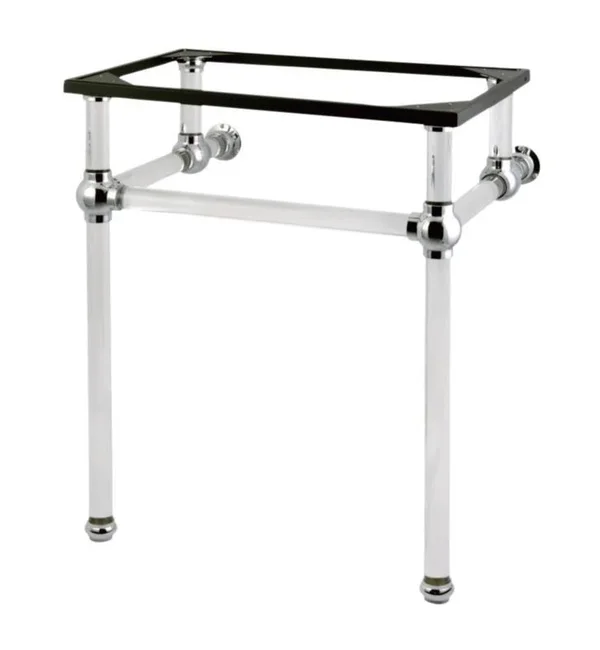 Kingston Brass VAH242030PN Templeton 24x22 x 20-3/8x22 x 30x22 Acrylic Console Sink Legs - Polished Nickel