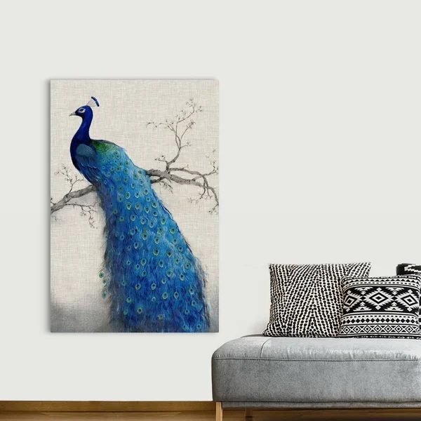 Peacock Blue II - Canvas Wall Art, 40x60, Great Big Canvas