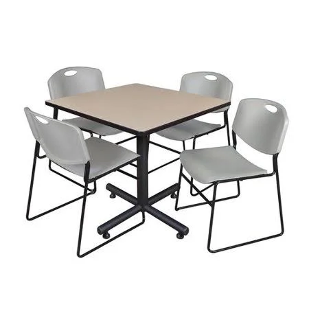 Symple Stuff Marin 36'' Square 5 Piece Breakroom Table and Chair Set
