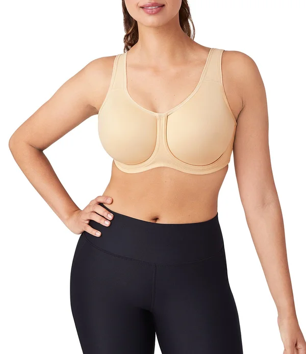 Wacoal Simone Underwire Sports Bra, Lilac Gray w/ Zephyr (855170) 40G