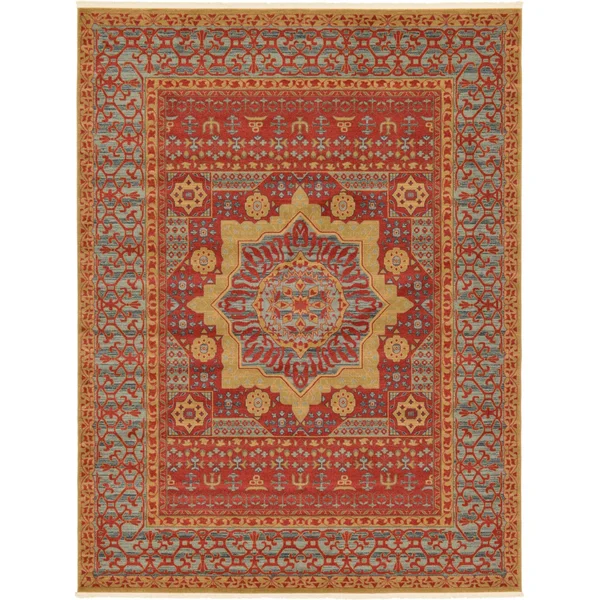 Unique Loom Quincy Palace Area Rug - 10& 6 x 16& 5 (Red)