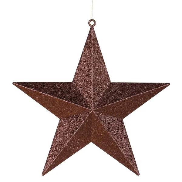 Vickerman 240199 - 20x22 Chocolate Glitter Star Christmas Tree Ornament