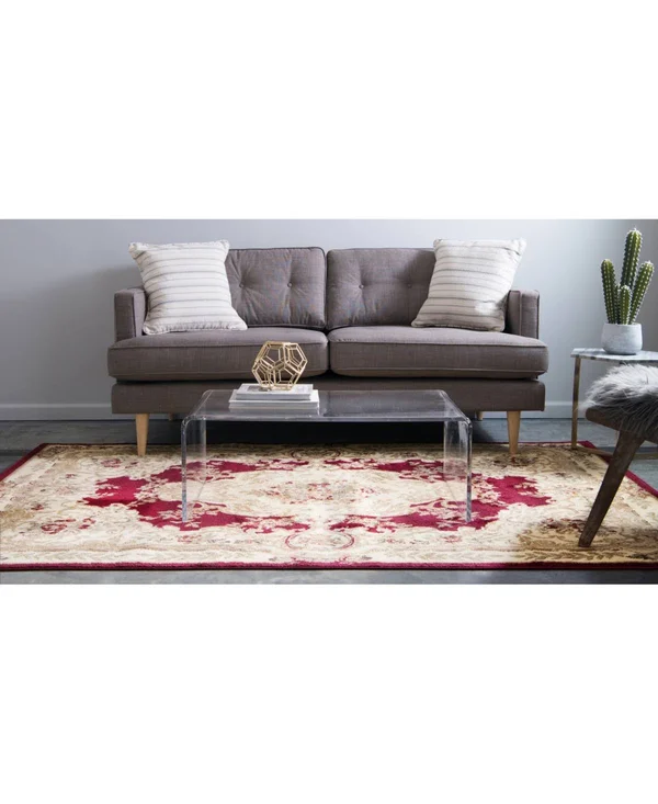 Unique Loom Leon Versailles Area Rug - 7& x 10& (Red)