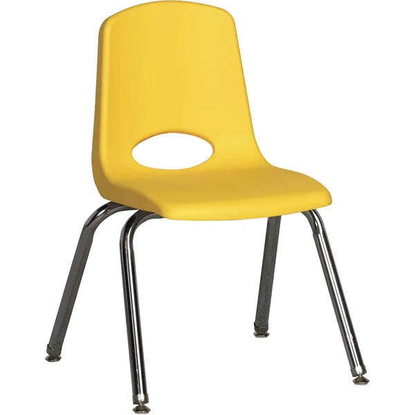 Ecr4kids 14x22 Stack Chair, Chrome Legs