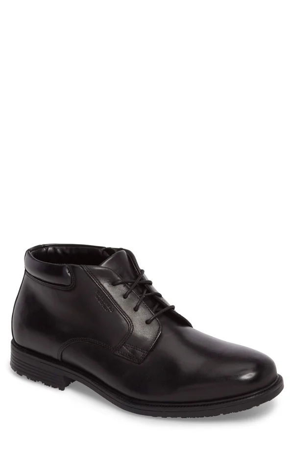 Rockport Men's Essential Details Waterproof Chukka Boot Black, 8, W