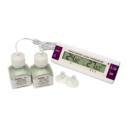 Bel-Art 61000-0300 H-B Frio Temp Calibrated Dual Zone Electronic Verification Thermometer for Freezers, Refrigerators and Incuba