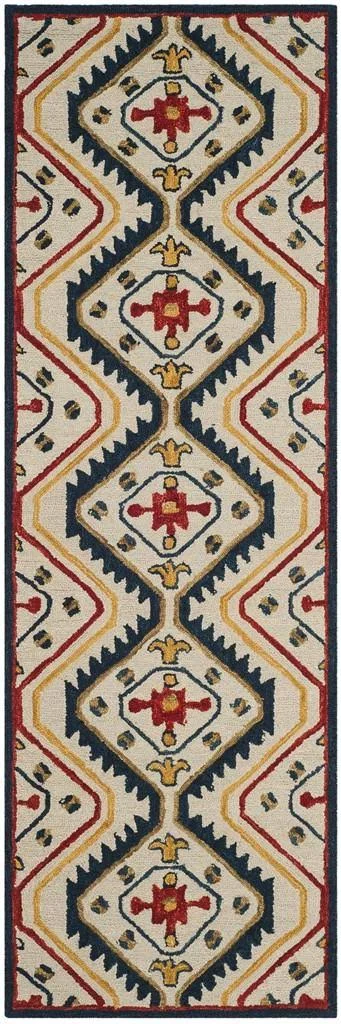 Safavieh Aspen APN701A 2&3x22 x 7&0x22 Runner Ivory, Multi Area Rug