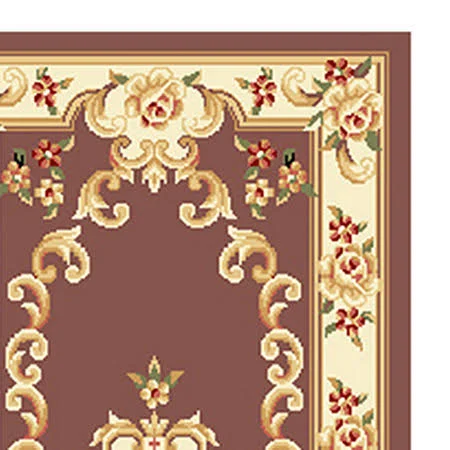Kas Corinthian 5313 Aubusson 2&2x22 x 7&11x22 Runner Plum - Ivory Area Rug