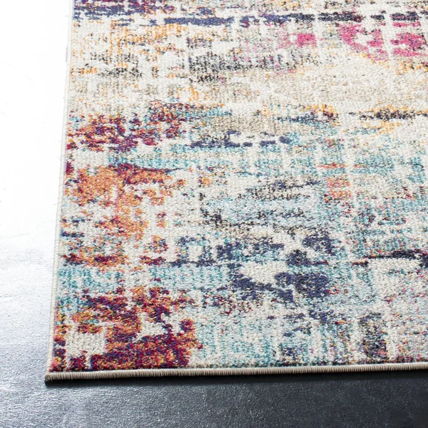 Safavieh Madison MAD458C 5&3x22 x 7&6x22 Red, Light Blue Area Rug