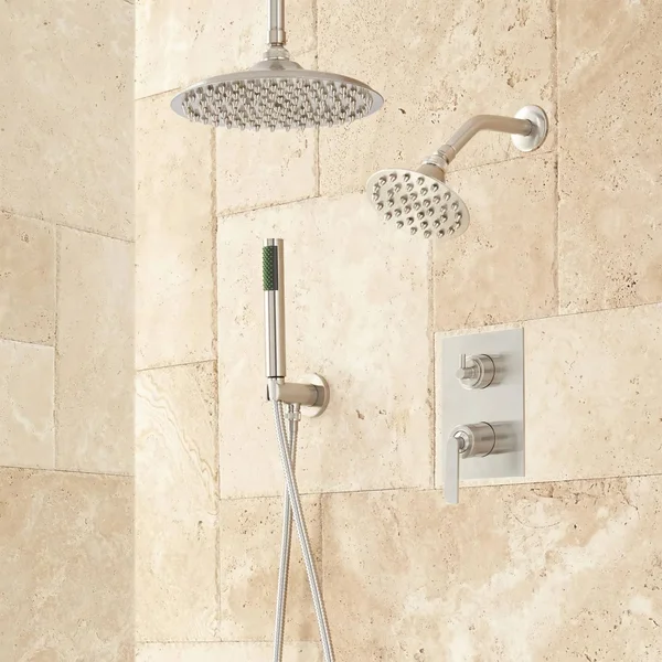 Trimble Shower System - 6x22 Rainfall, Wall Shower, Hand Shower - Brushed Nickel, Brass, Signature Hardware 414913