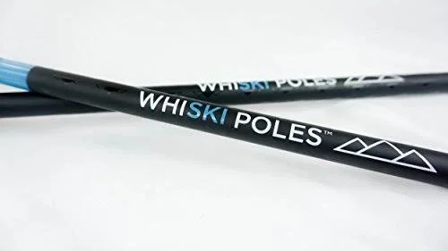 Whiski Poles Are High Performance Ski Pole Flasks Holding 16 oz + Free Collapsible Funnel + Stickers! - Matte Black, 120 cm, 48