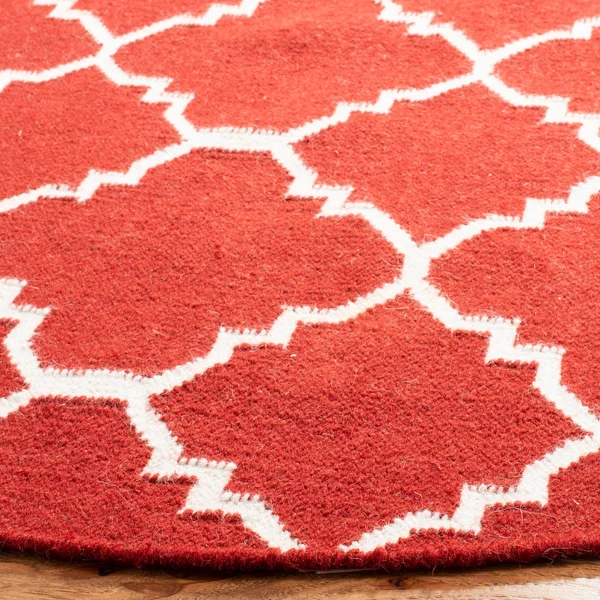 Safavieh Dhurries DHU566B 2&6x22 x 8&0x22 Runner Red - Ivory Area Rug