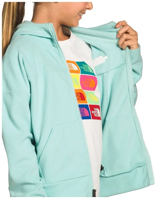 The North Face Glacier Full Zip Hoodie Turquoise Blue - Xxs