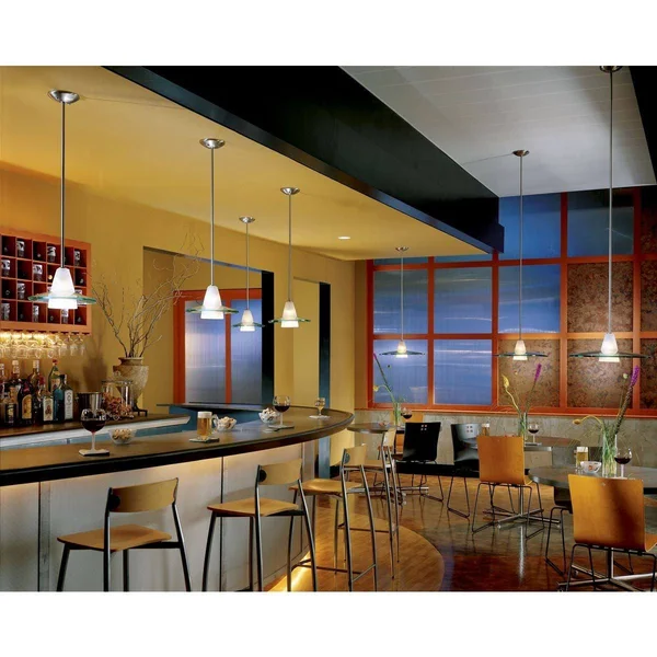 Progress Lighting P5011-09 Glass Brushed Nickel Pendant Light
