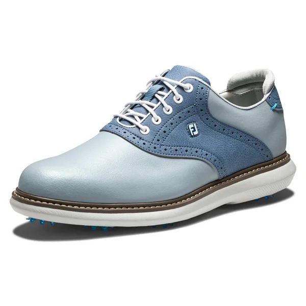 FootJoy Men's Traditions Classic Golf Shoes Size 11, Gray/White/Blue