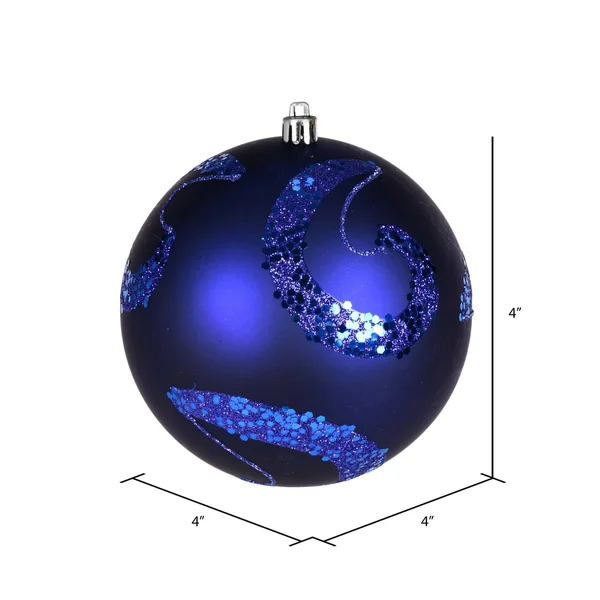 Vickerman N191622D 4x22 CBLT Blue Matte Sequin Drill ORN 6/Bg