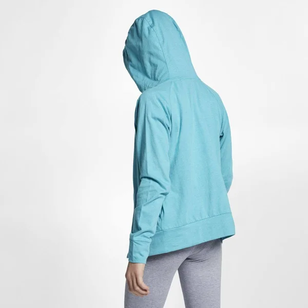 Nike Girls& Sportswear Jersey Full-Zip Hoodie, XS, Blue