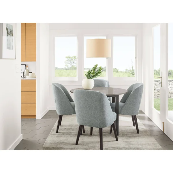 Room & Board - Modern Cora Side Chair in Tatum Moss w/ Charcoal Legs Green Brown - Performance Fabric