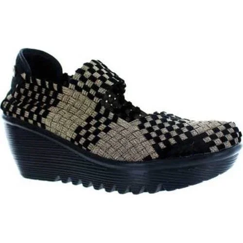 Bernie Mev Women's Lulia - Size: 37, Bronze Stretch Nylon/Black Velvet