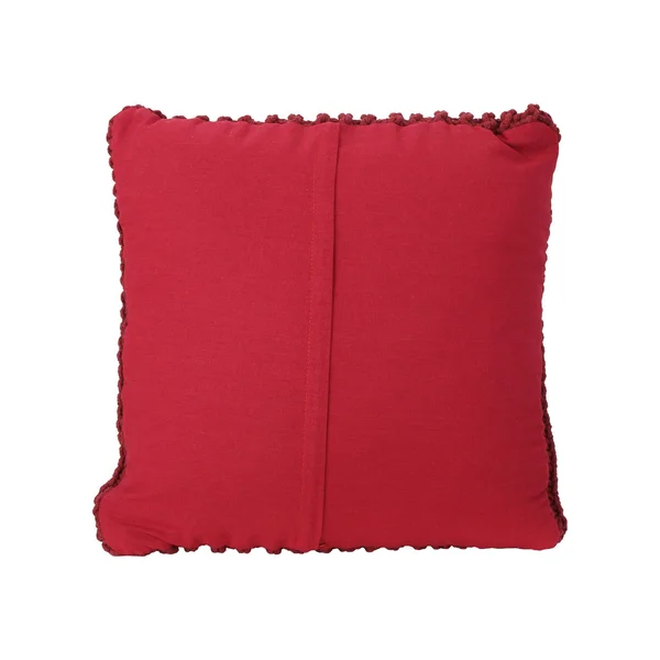 17.25x22 Burgundy Red Contemporary Square Knitted Throw Pillow
