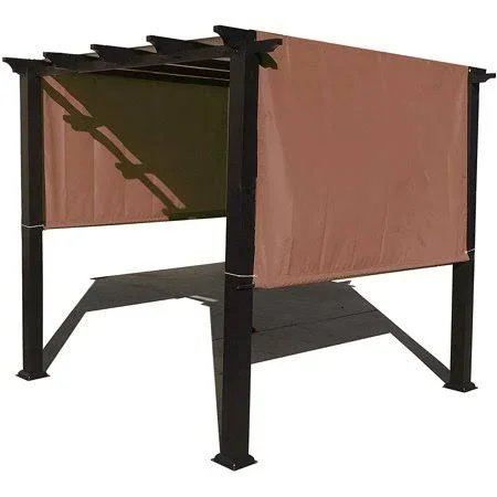 Alion Home Rod Pocket Waterproof Universal Replacement Shade Canopy Top Cover for Pergola (14& x 9& - Pecan Brown)