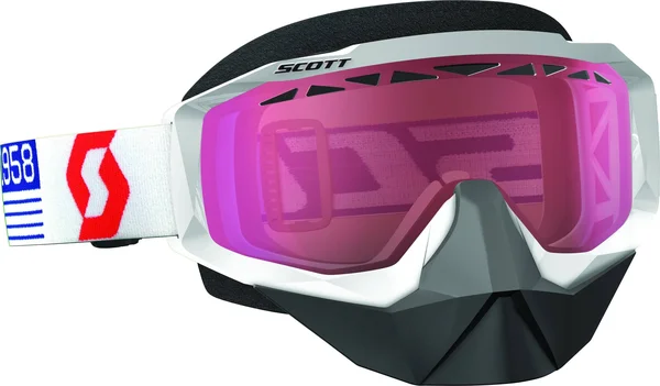 Scott 262582-1030108 Goggle Hustle Snow White/Red w/Rose Lens