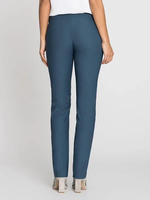 Nic+Zoe Wonderstretch Straight-leg Pants - Blue