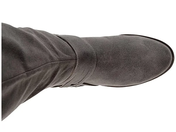 Journee Collection Meg Extra Wide Calf Boot, Women's, Grey, Size 7.5, Boots