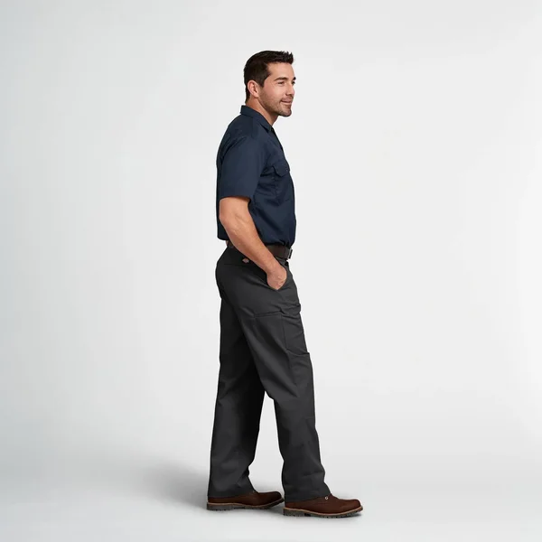 Dickies Flex Relaxed Fit Straight Leg Double Knee Work Pant - Black