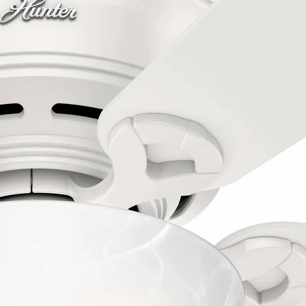 Hunter 52138 42 in. Haskell Fresh White Ceiling Fan with Light